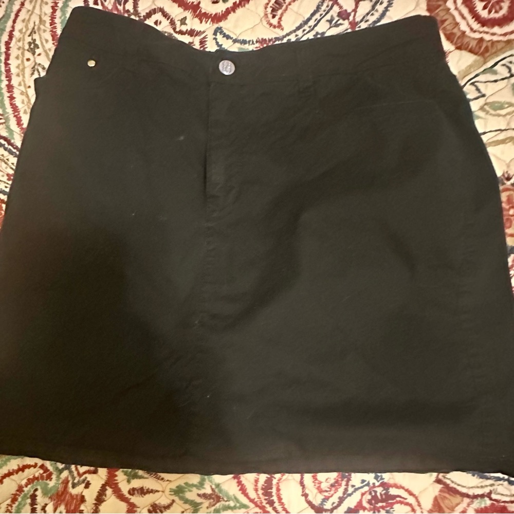 Croft & Barrow Black A-Line Mini Skirt